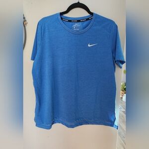 Nike Running Sportswear Activewear Blue Short Sleeve Dri Fit Top